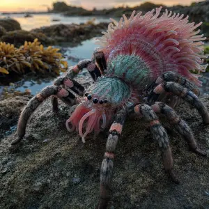 Sea anemone + Tarantula